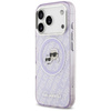 Karl Lagerfeld IML Glitter Karl & Choupette Heads Logo MagSafe - Case for iPhone 17 Pro (purple)