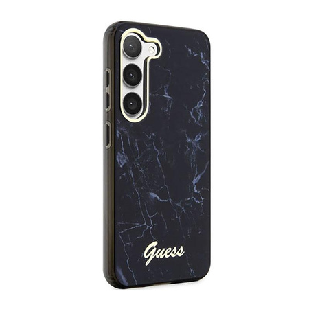 Guess Marble Collection - pouzdro pro Samsung Galaxy S23 (černé)