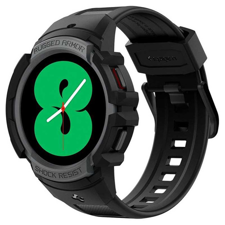 Spigen Rugged Armor Pro - Bracelet + étui pour Samsung Galaxy Watch 4 / 5 44 mm (Graphite)