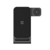 Crong PowerSpot Pivot Stand - Caricabatterie wireless 3 in 1 per iPhone, Samsung e Android, Galaxy Watch e cuffie TWS (nero)
