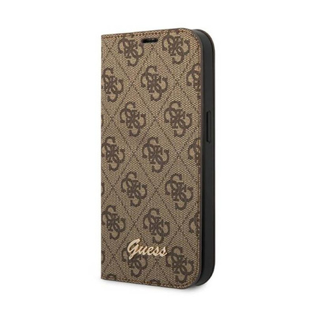 Guess 4G Metal Camera Outline Booktype Case - iPhone 14 Pro Max Case (brown)