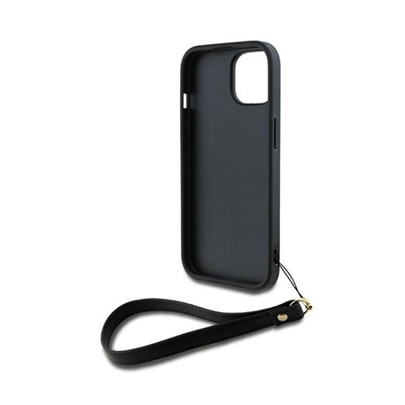 DKNY Wrist Strap Stock Logo - pouzdro pro iPhone 15 Plus (černé)
