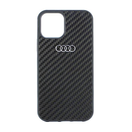 Audi Carbon Fiber - Hülle für iPhone 12 / iPhone 12 Pro (Schwarz)