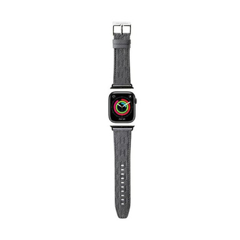 Karl Lagerfeld Saffiano Monogram - Armband für Apple Watch 42/44/45/49 mm (silber)