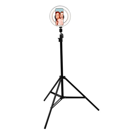 Grundig - LED-Ringlicht mit Stativ für Fotos, Selfie, Make-up