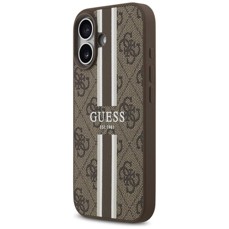 Guess 4G Printed Stripes MagSafe - Case iPhone 17 (brown)