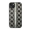 Karl Lagerfeld Monogram Stripe - pouzdro pro iPhone 14 (šedé)