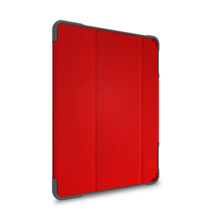 STM Dux Plus Duo - Étui blindé pour iPad 10.2" (2021-2019) MIL-STD-810G avec chargement de l'Apple Pencil (Rouge)