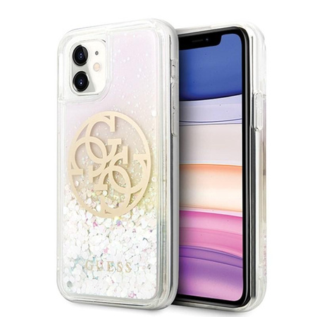 Guess Gradient Liquid Glitter Circle Logo - Etui iPhone 11