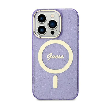 Guess Glitter Gold MagSafe - Coque iPhone 11 (Violet)