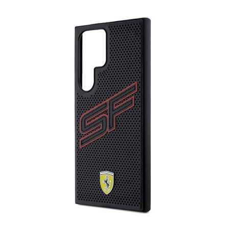 Ferrari Big SF Perforated - Schutzhülle für Samsung Galaxy S24 Ultra (schwarz)