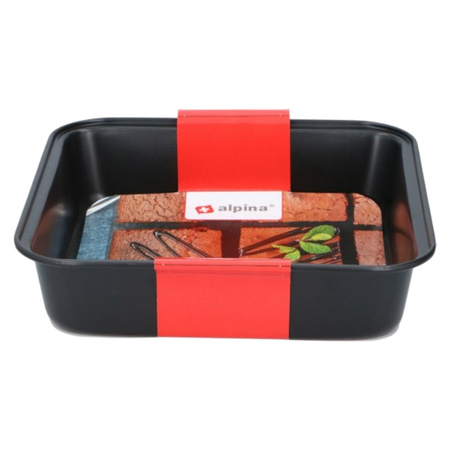 Alpina - Square baking tin with non-stick coating 23x22x5 cm
