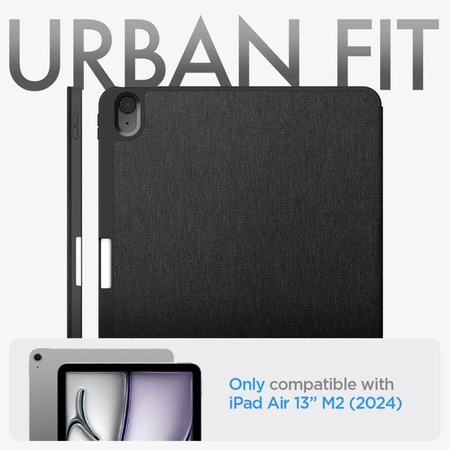 Spigen Urban Fit - Pouzdro na iPad Air 13" M3 (2025) / M2 (2024) (Černá)