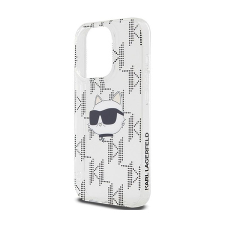Karl Lagerfeld IML Choupette Head & Monogram - Coque iPhone 15 Pro (Transparente)