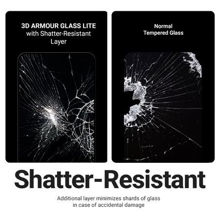 Crong 3D Armour Glass Lite - Teljesen ragasztós edzett üveg Samsung Galaxy S25 Ultra készülékhez