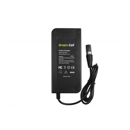 Green Cell - 54.6V 4A (XLR 3 PIN) Ladegerät für 48V E-Bike Batterien