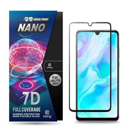 Crong 7D Nano Flexible Glass - 9H hybrid glass for the entire screen of Huawei P30 Lite
