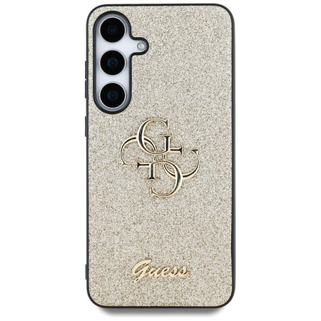 Guess Fixed Glitter Big 4G Metal Logo - Case for Samsung Galaxy S25+ (Gold)