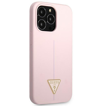 Guess Silicone Triangle Logo - Etui iPhone 13 Pro (liliowy)