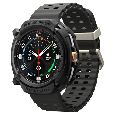 Spigen Rugged Armor - Case for Samsung Galaxy Watch 8 Classic 46 mm (Matte Black)