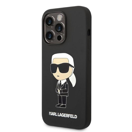 Karl Lagerfeld Silikonové pouzdro NFT Ikonik MagSafe - iPhone 14 Pro Max (černé)