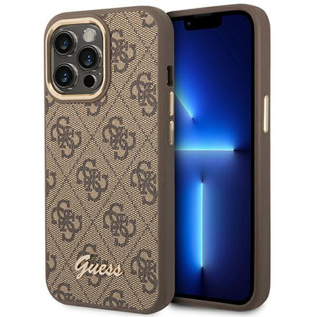 Guess 4G Metal Camera Outline Case - iPhone 14 Pro Case (Brown)