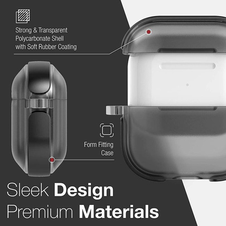 X-Doria Raptic Air - Étui pour AirPods 3 avec mousqueton (Argent)