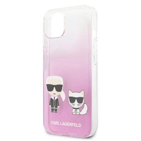 Karl Lagerfeld Ikonik & Choupette - Etui iPhone 13 Mini (różowy)