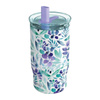 Quokka Mist - Stainless Steel Thermal Mug 720 ml with Straw (Violet Blooms)
