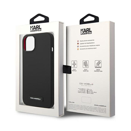 Karl Lagerfeld Silicone Plaque Magsafe - iPhone 14 Case (black)