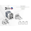 Energizer Ultimate - Multiplug EU / UK / US GaN USB-C & USB-A 38W PD + QC3.0 chargeur de voyage (Argent)