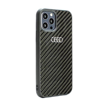 Audi Carbon Fiber - Coque pour iPhone 12 / iPhone 12 Pro (Noir)