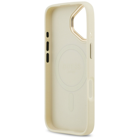 ETUI DO IPHONE 17 do MAGSAFE GUESS ORYGINALNE BEŻOWE ELEGANCKIE MODNE