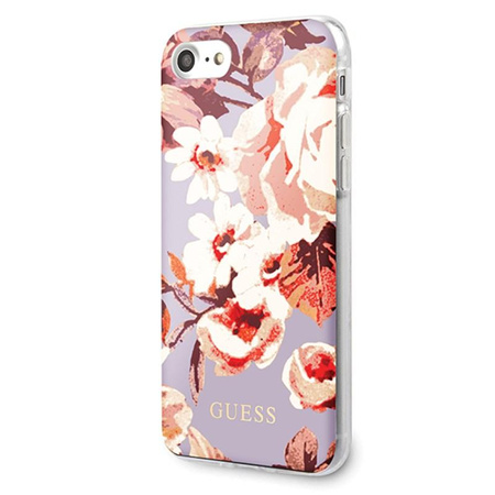 Guess Flower Shiny Collection N2 - iPhone SE 2020 / 8 / 7 (Lilac) Case