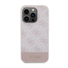 Guess 4G Bottom Stripe Metal Logo Collection - Etui iPhone 15 Pro (różowy)