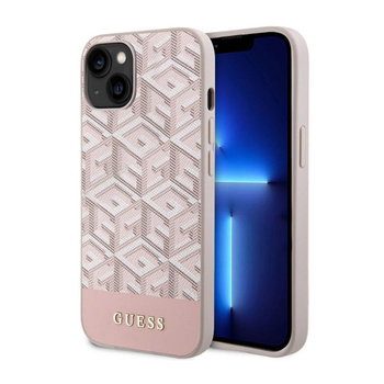Guess GCube Stripes MagSafe - iPhone 14 Plus tok (rózsaszín)