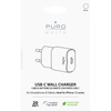 PURO fehér mini gyors utazási töltő - USB-C Power Delivery 20W-os gyors utazási töltő (fehér)
