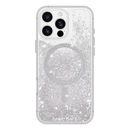 Case-Mate Waterfall MagSafe - Étui pour iPhone 16 Pro Max (Argent)