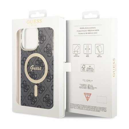 Guess 4G MagSafe - pouzdro pro iPhone 14 Pro Max (černé)