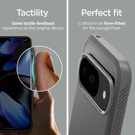 Spigen Rugged Armor - Étui pour Google Pixel 9 / 9 Pro (Gris marbré)