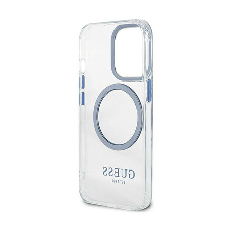 Pouzdro Guess Metal Outline Magsafe - iPhone 13 Pro (průhledné)