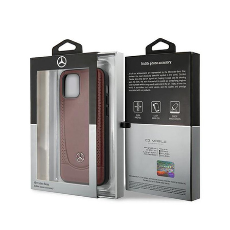 Mercedes Leather Urban Line - Coque iPhone 12 / iPhone 12 Pro (rouge)