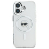 Karl Lagerfeld IML Metall Karl Head MagSafe - iPhone 16 Plus Tasche (weiß)