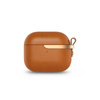 Moshi Pebbo Luxe – Etui AirPods 3 z odpinanym paskiem na rękę (Caramel Brown)