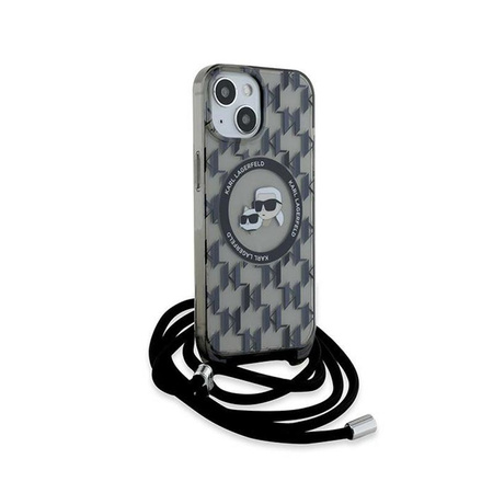 Karl Lagerfeld IML Crossbody Monogram Karl & Choupette Head MagSafe Case - iPhone 15 / 14 / 13 Case (noir)