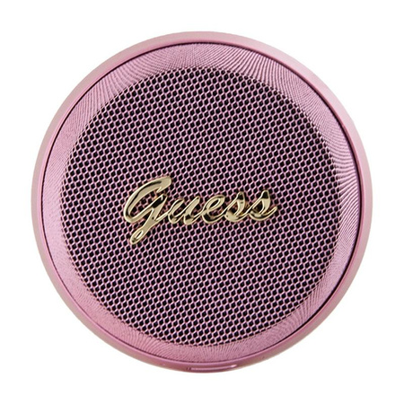 Guess Magnetic Script Metal Logo - Głośnik Bluetooth V5.3 (różowy)