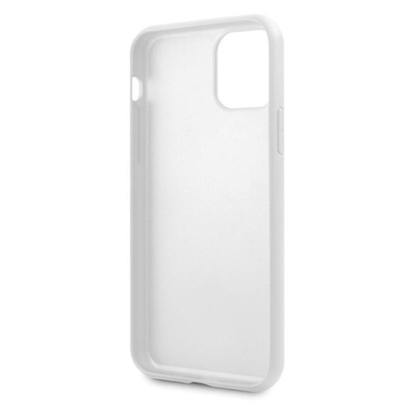 Guess Marmor Hartschale aus gehärtetem Glas - iPhone 11 Pro Case (weiß)