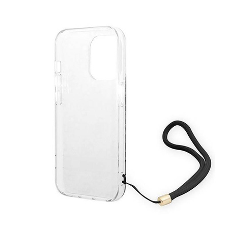 Guess 4G Print Cord - pouzdro pro iPhone 14 Pro Max (černé)