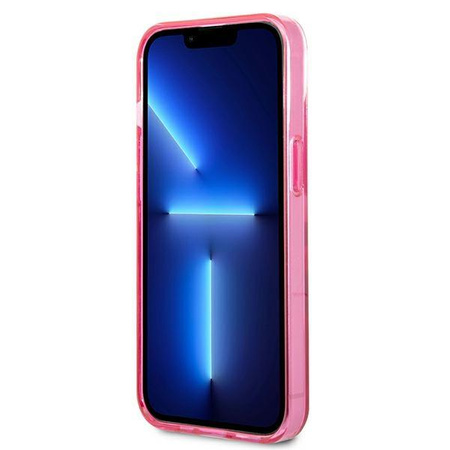 Karl Lagerfeld Farbverlauf Ikonik Karl & Choupette - iPhone 13 Tasche (rosa)