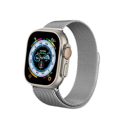 Crong Milano Steel - Bracelet en acier inoxydable pour Apple Watch 38/40/41/42 mm (argent)